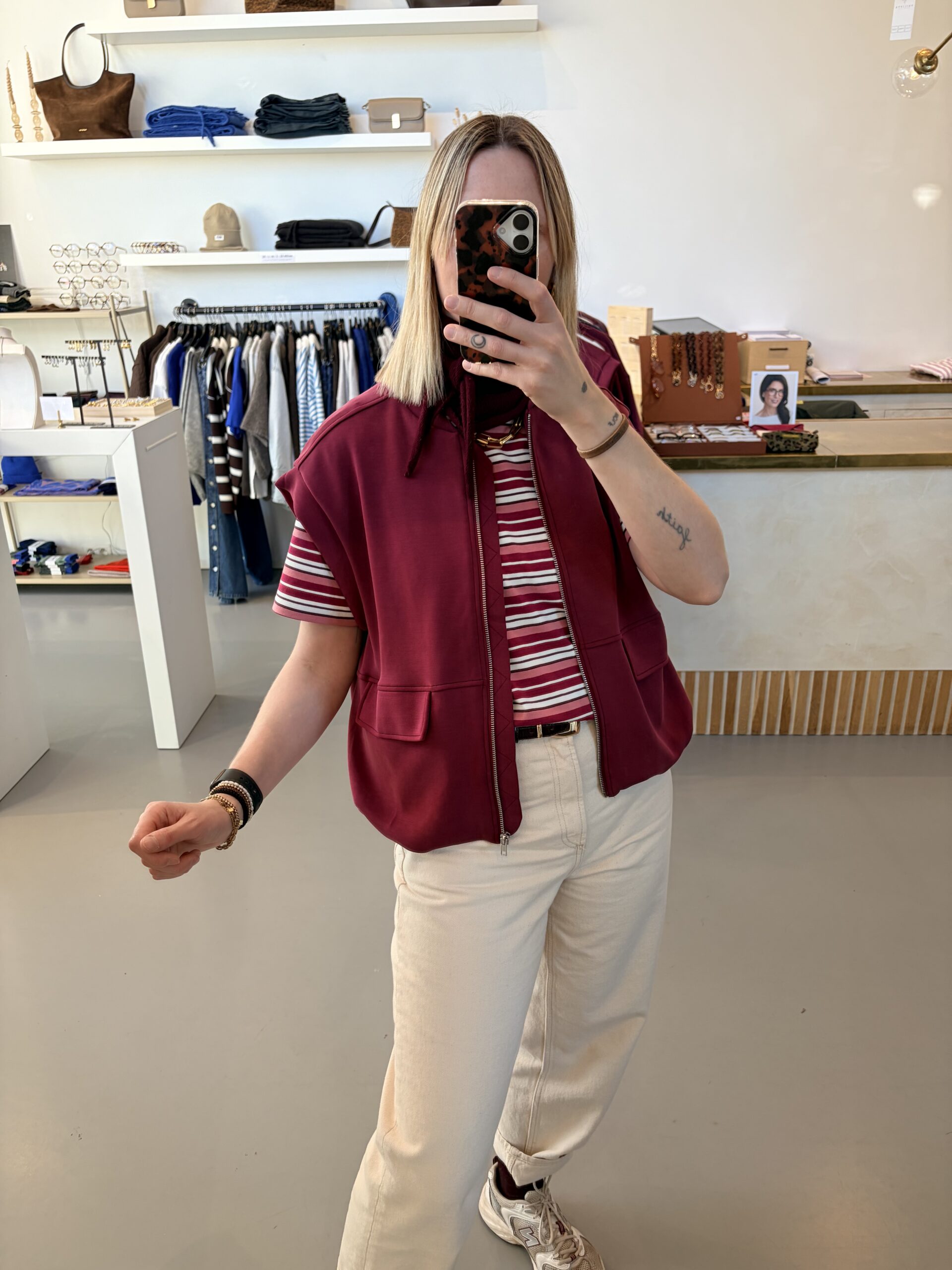 SLWEssential Striped Boxy Tee | Anemone Multi Stripes - Selected Femme - Afbeelding 2