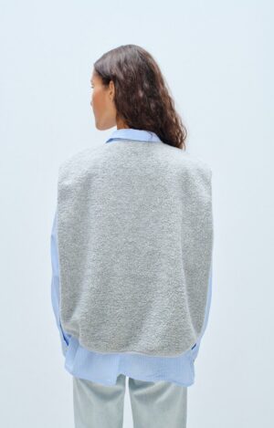 Alternative view of HOKTOWN Gilet | Grey Melange - American Vintage