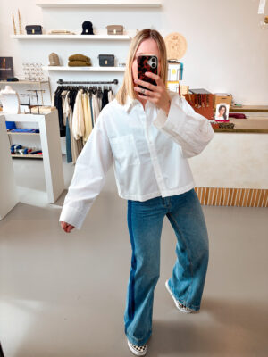 Alternative view of YASPamela Wide Jeans | Medium Blue Denim - Y.A.S