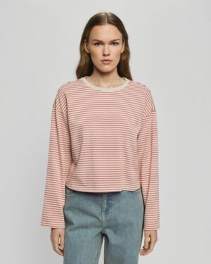 MSCHKrestiane Pullover | Oatmeal/Rose Stripe - MSCH Copenhagen