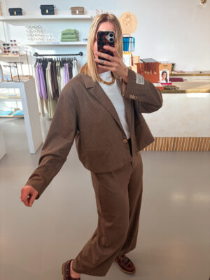 YROWAY Blazer | Brown Stripes - American Vintage