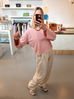 Alternative view of MSCHEsteriane HW Pants | Oatmeal Melange - MSCH Copenhagen