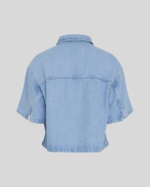 Alternative view of MSCHSaphina 2/4 Shirt | Light Blue Wash - MSCH Copenhagen