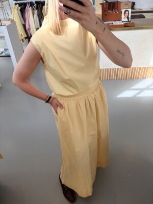 SLFBlair Ankle Slit Skirt | Italian Straw - Selected Femme