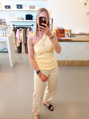 Alternative view of YASVenice One Shoulder Top | Anise Flower - Y.A.S