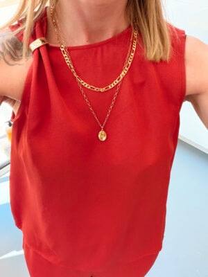 Alternative view of SLFLaura Trim Top | Potters Clay - Selected Femme
