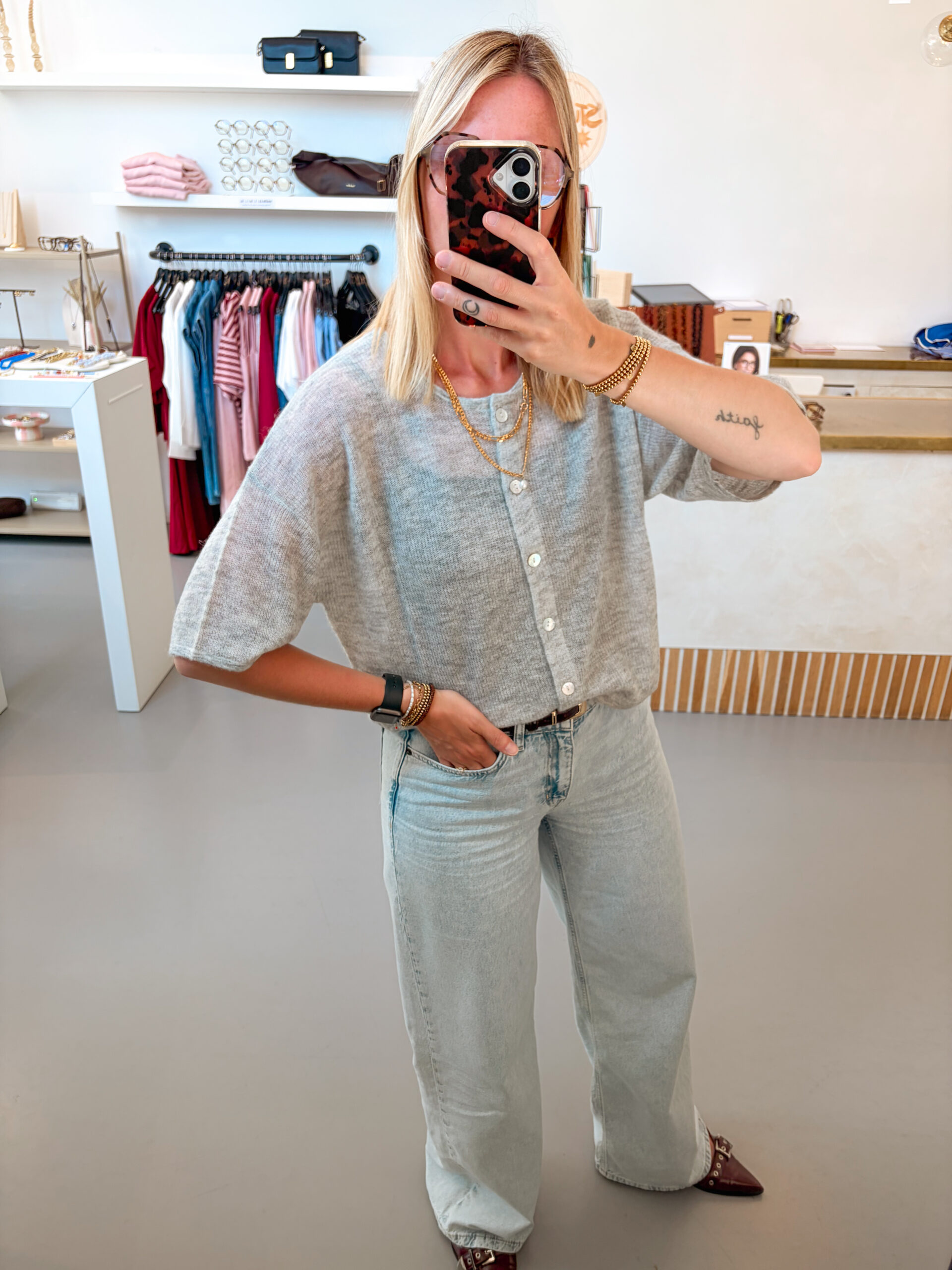 MSCHAurelia 2/4 Cardigan | Light Grey Melange - MSCH Copenhagen - Afbeelding 2