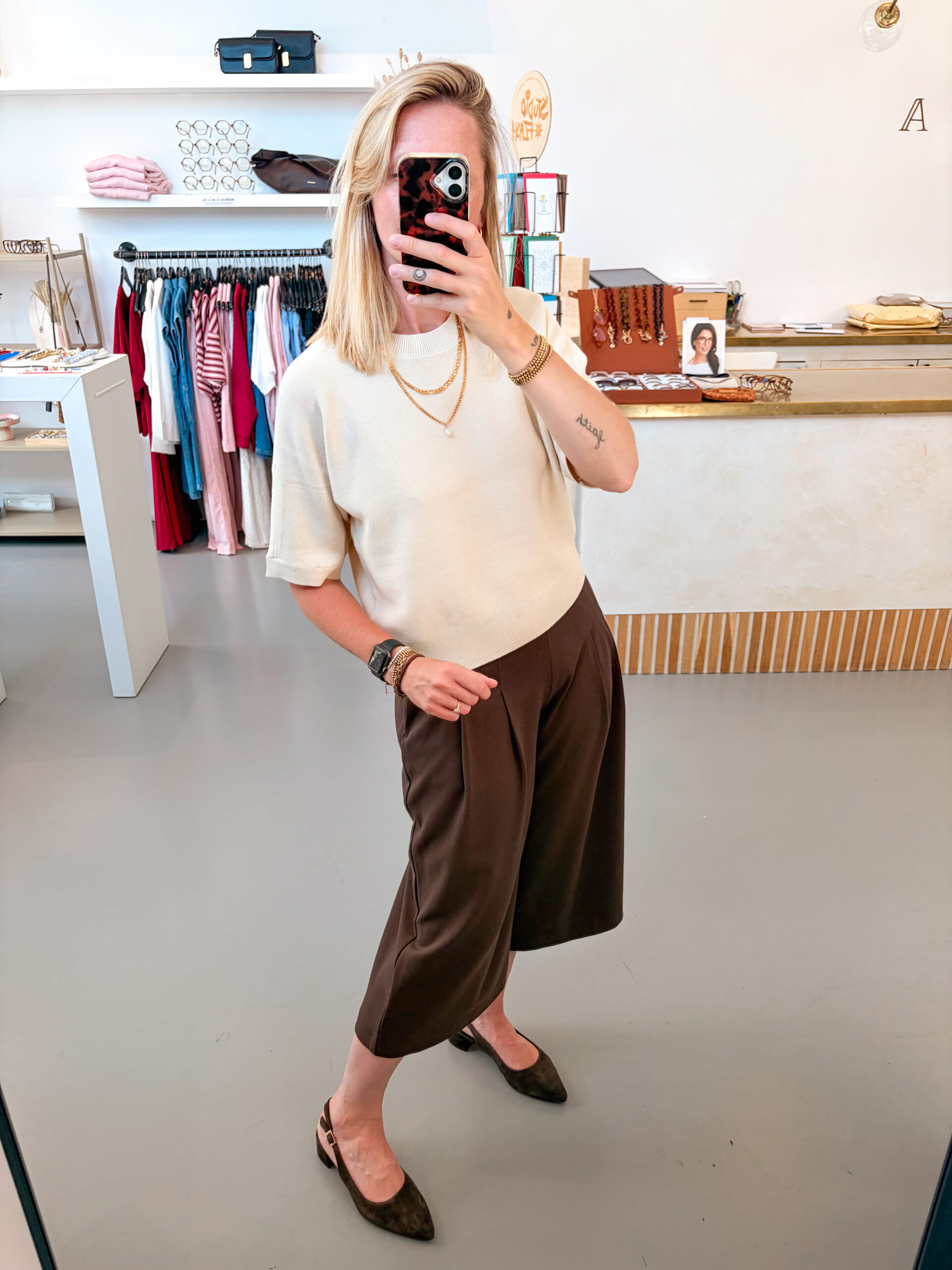 MSCHMaryla Henrika HW Culotte Pants | Hot Fudge - MSCH Copenhagen - Afbeelding 3