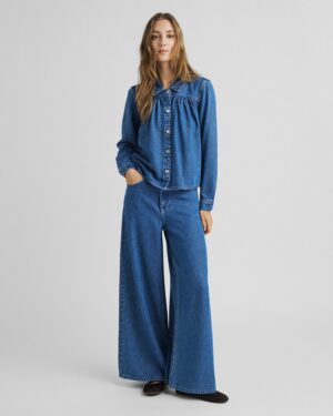 MSCHAgo Rue Wide Pants | Mid Blue Wash - MSCH Copenhagen