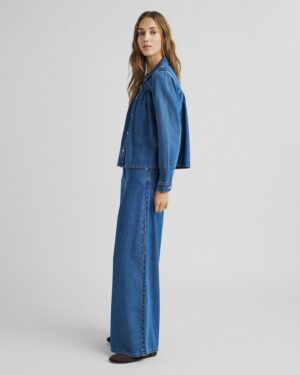 Alternative view of MSCHAgo Rue Wide Pants | Mid Blue Wash - MSCH Copenhagen