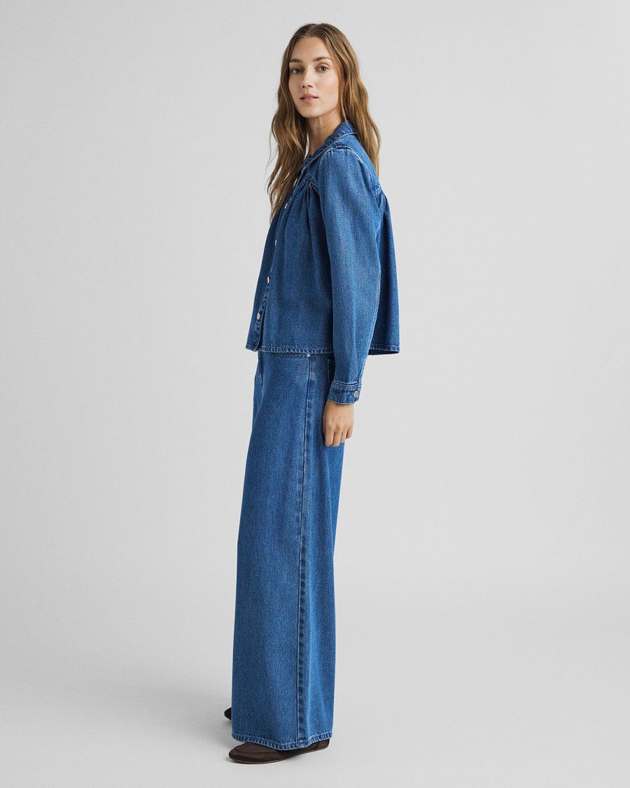 MSCHAgo Rue Wide Pants | Mid Blue Wash - MSCH Copenhagen - Afbeelding 2