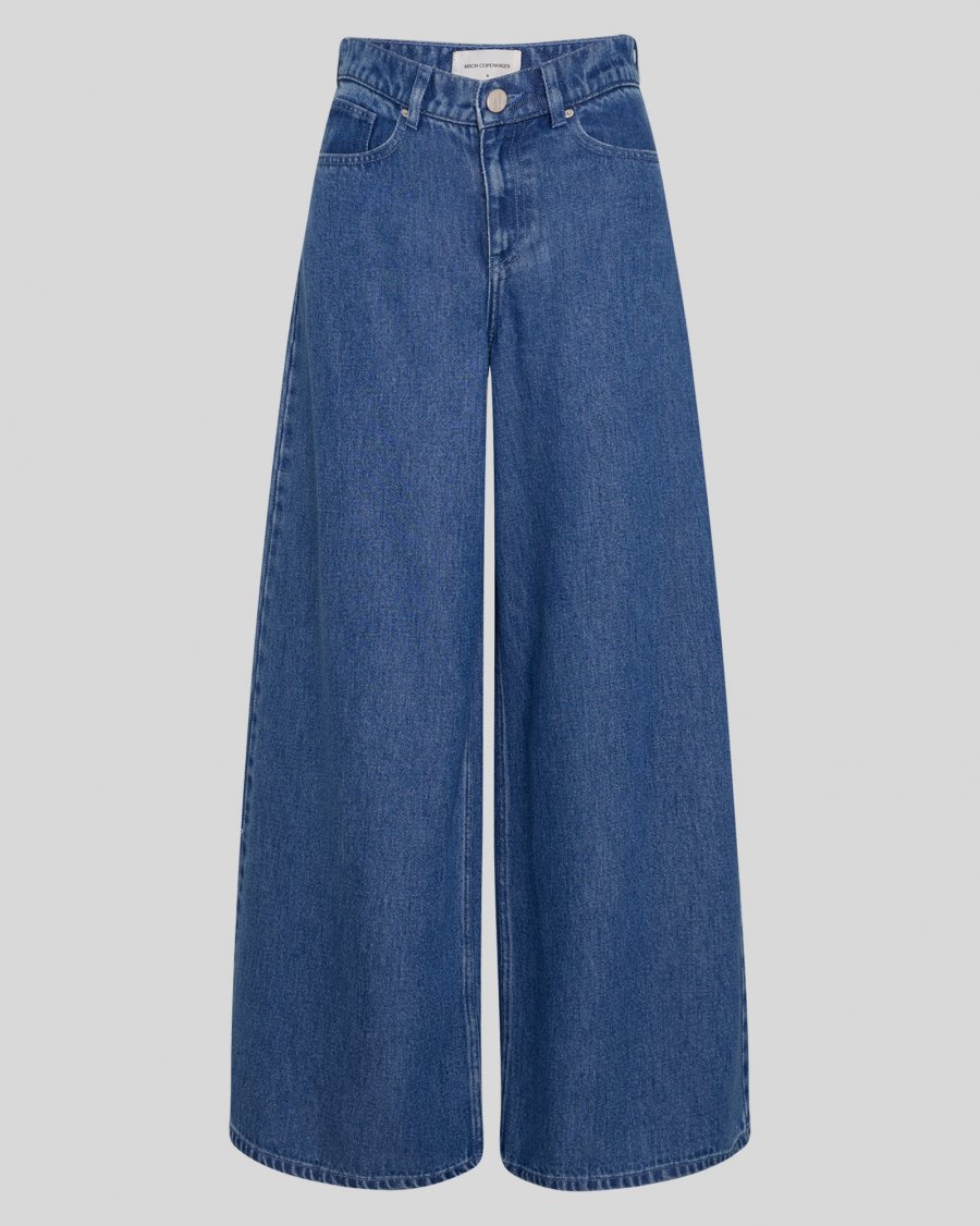 MSCHAgo Rue Wide Pants | Mid Blue Wash - MSCH Copenhagen - Afbeelding 4