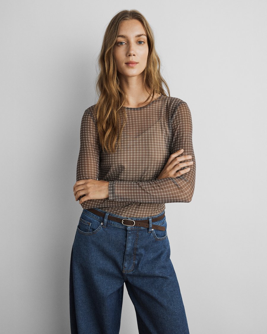 MSCHJanie Illenora Top | Brown Check - MSCH Copenhagen