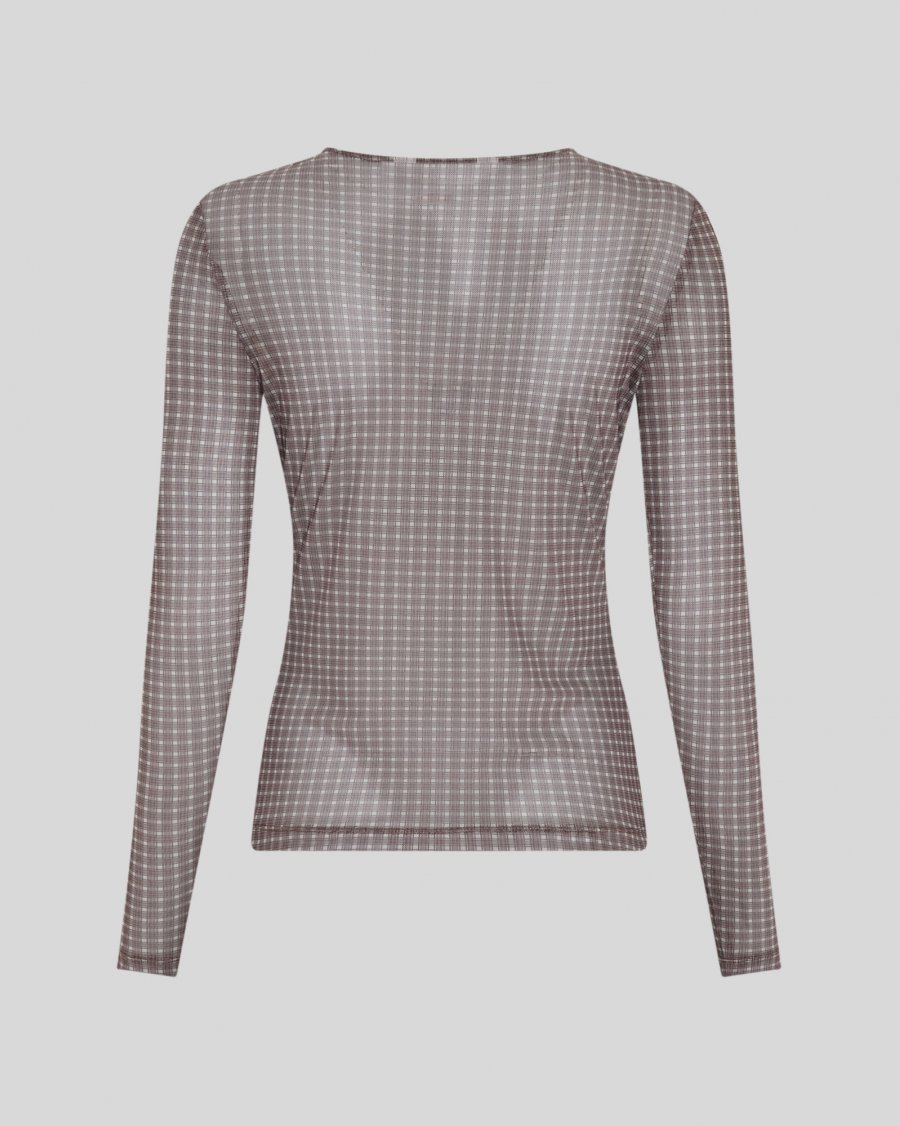 MSCHJanie Illenora Top | Brown Check - MSCH Copenhagen - Afbeelding 4