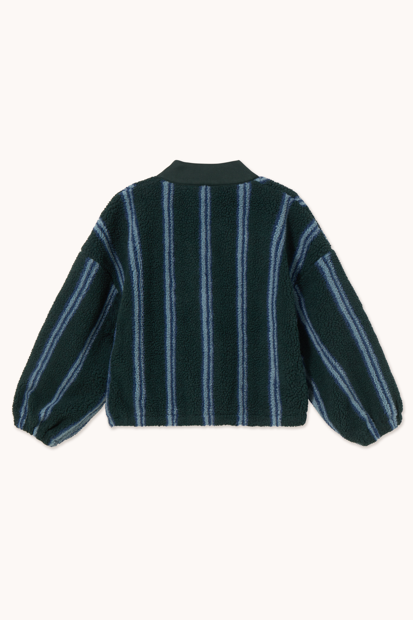 Sherpa Jacket V-Neck | Green/Blue - The Tiny Big Sister - Afbeelding 6