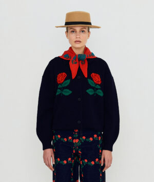 Roses Oversized Cardigan - The Tiny Big Sister