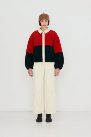 Alternative view of Sherpa Jacket | Color Blocked - The Tiny Big Sister