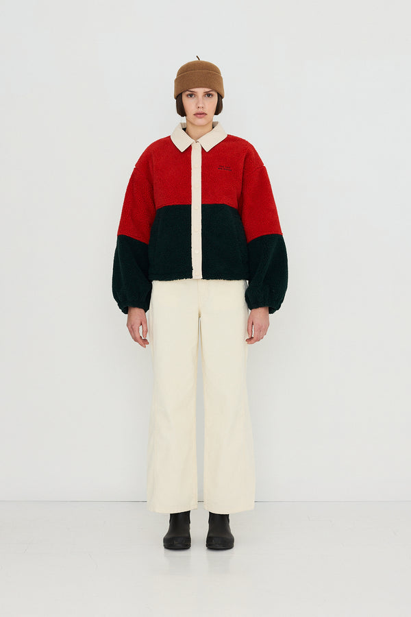 Sherpa Jacket | Color Blocked - The Tiny Big Sister