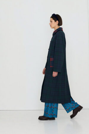 Alternative view of Check Long Trenchcoat - The Tiny Big Sister