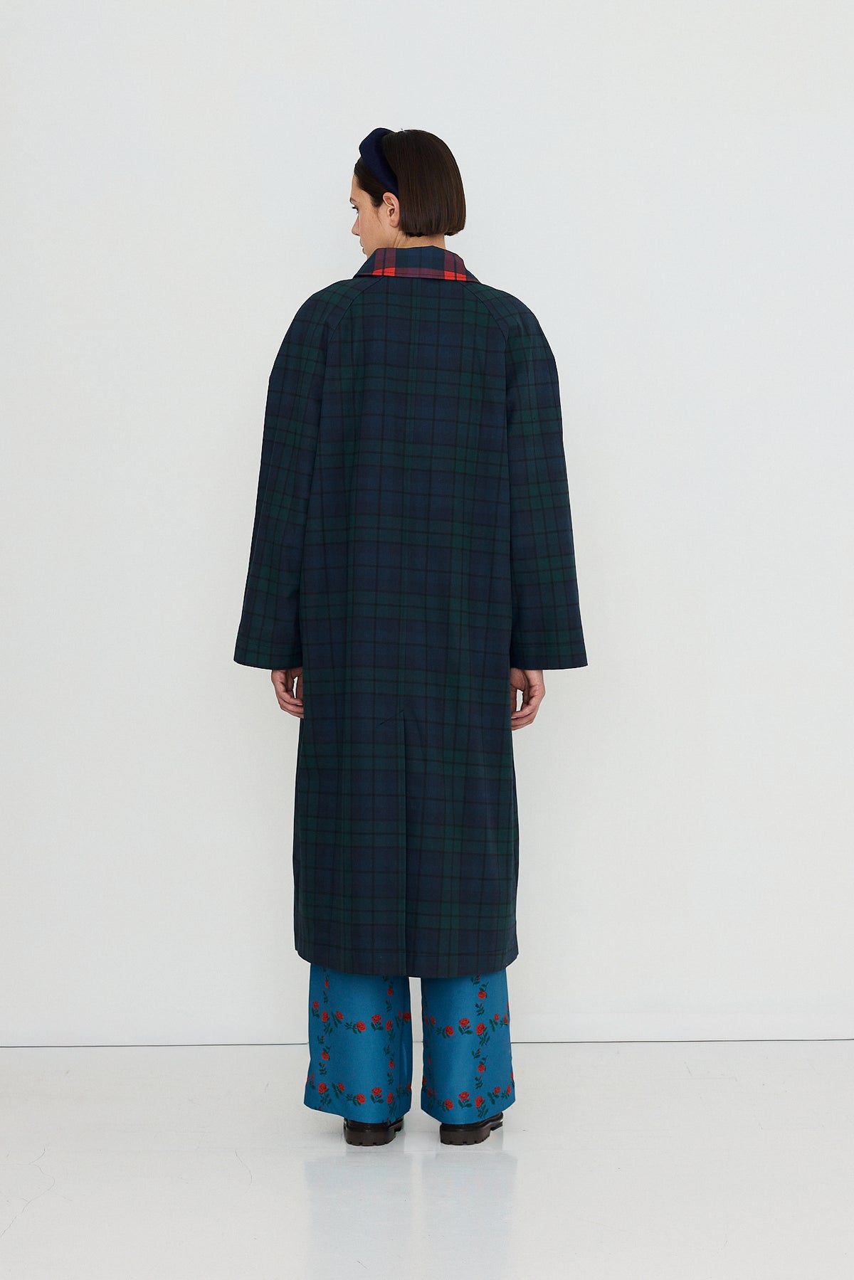 Check Long Trenchcoat - The Tiny Big Sister - Afbeelding 4