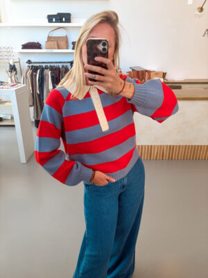 Frank Striped Polo | Orange - The Tiny Big Sister