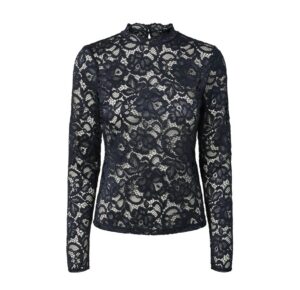 YASLacey Lace Top | Navy - Y.A.S