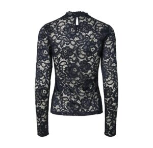 Alternative view of YASLacey Lace Top | Navy - Y.A.S