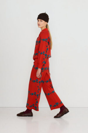 Alternative view of Roses Polo Sweat | Orange/Red - The Tiny Big Sister