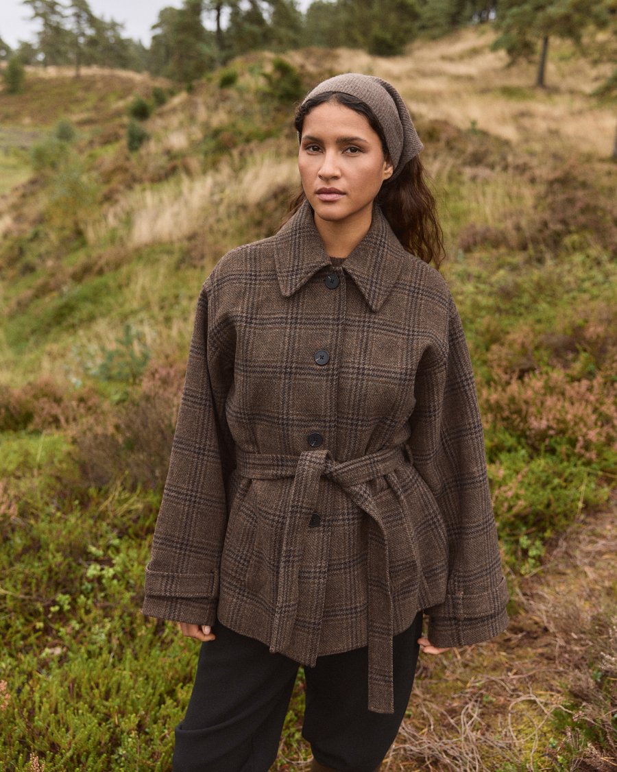 MSCHAmaranda Jacket CHK | Hot Fudge/Rubbe - MSCH Copenhagen - Afbeelding 4