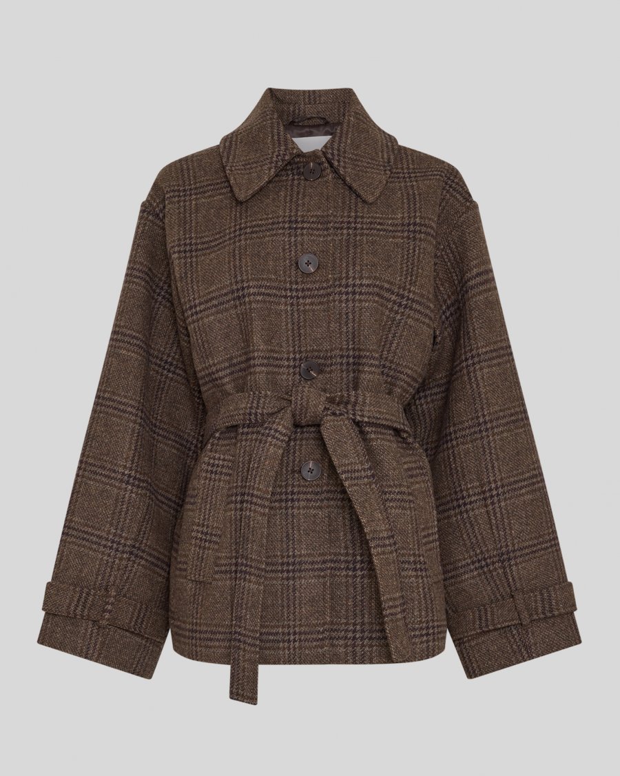 MSCHAmaranda Jacket CHK | Hot Fudge/Rubbe - MSCH Copenhagen - Afbeelding 6