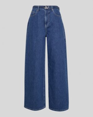 Alternative view of MSCHLoa Lis Boxy Wide Jeans | Mid Blue Wash - MSCH Copenhagen