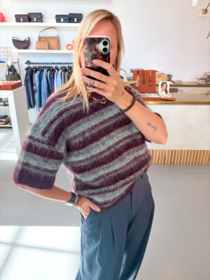 MSCHLycie 2/4 Pullover | Purple/Grey - MSCH Copenhagen
