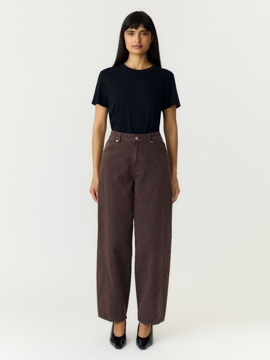 YASSky Aiko HW Barrel Jeans | Brown - Y.A.S - Afbeelding 3